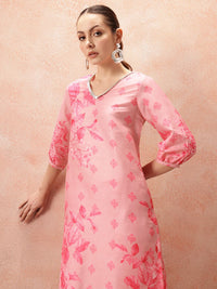 all about you Floral Printed Sequinned Kurta with Palazzos