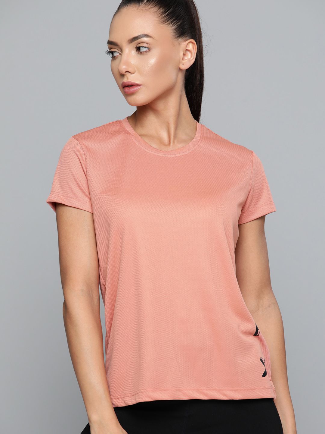 HRX By Hrithik Roshan Running Women Design To Comment Rapid-Dry Brand Carrier Tshirts