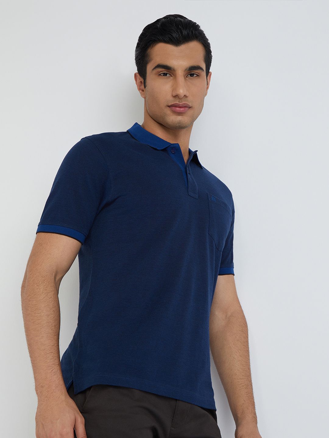 Raymond Pure Cotton Modern Fit Polo Collar T-shirt