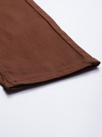 The Indian Garage Co Men Brown Solid Chinos Trousers