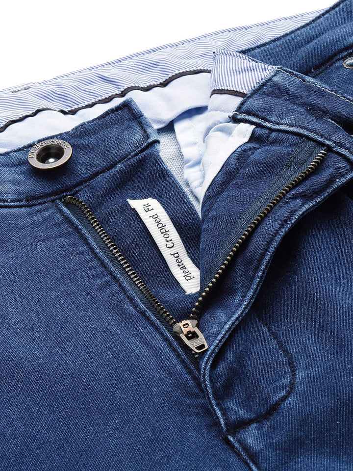 Mr Bowerbird Men Pleated Cropped Light Fade Stretchable Jeans