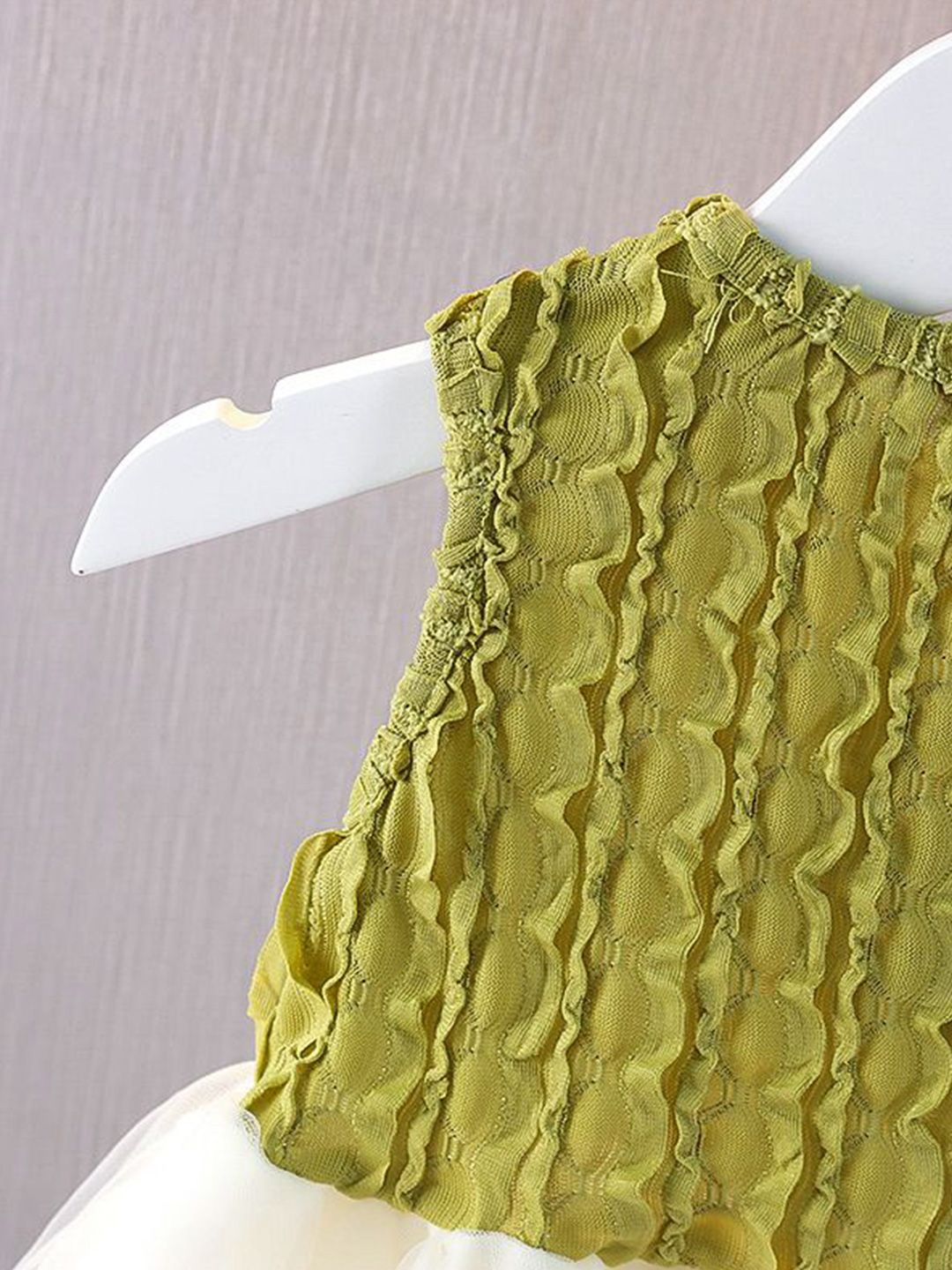 YK Girls Self Design Fit & Flare Dress