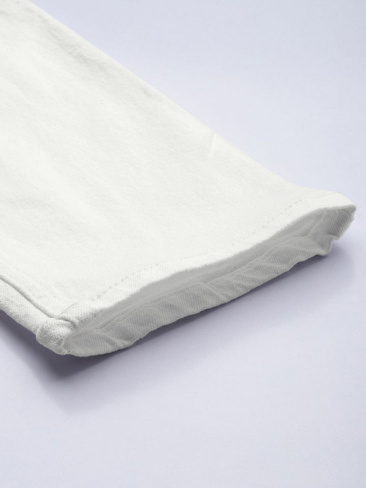 The Indian Garage Co Men White Slim Fit Jeans