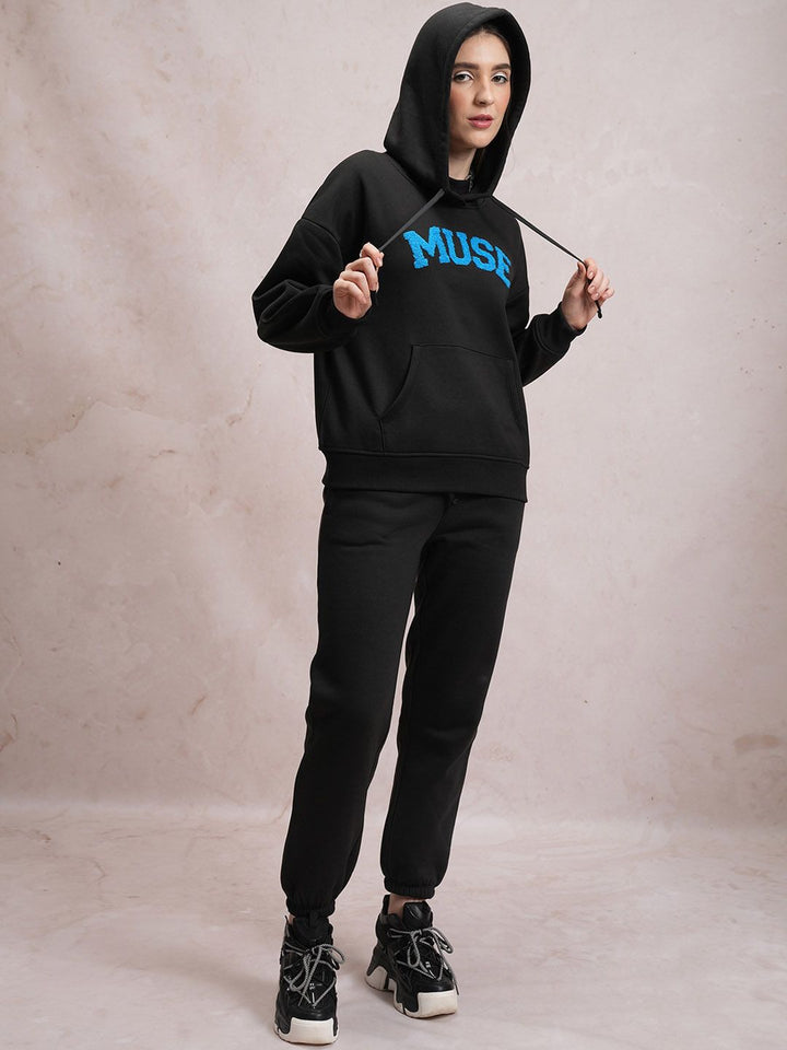 Tokyo Talkies Oversized Hooded Sweatshirt With Joggers Co-Ords