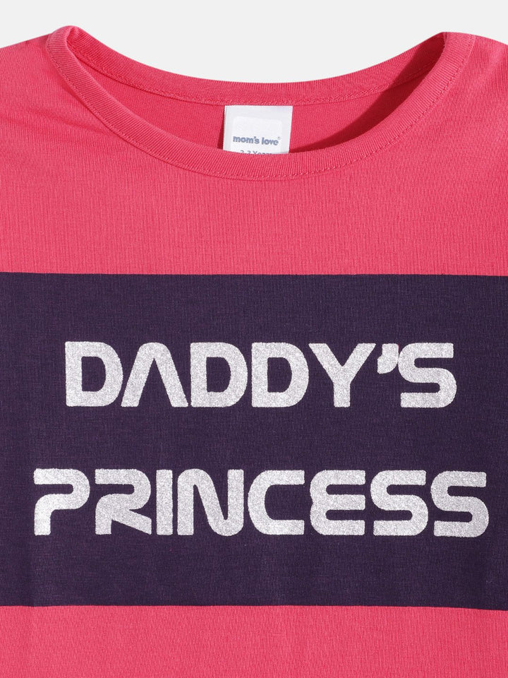 Moms Love Kids Girls Printed Pure Cotton Clothing Set
