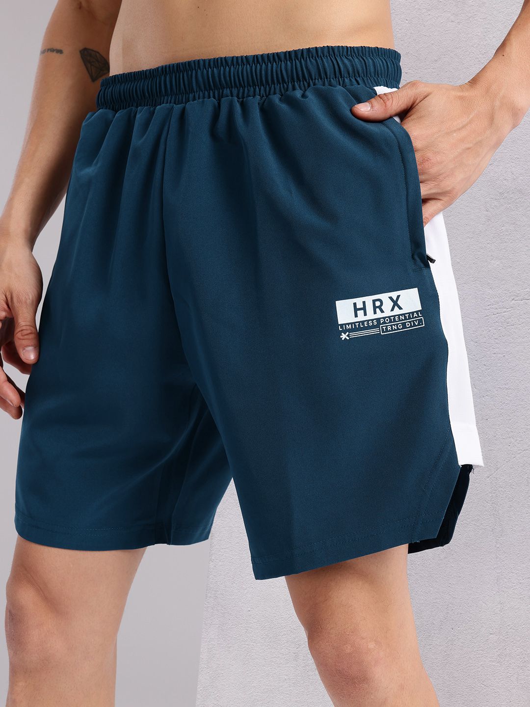 HRX by Hrithik Roshan Men Brand Logo Printed Mid-Rise Training Shorts