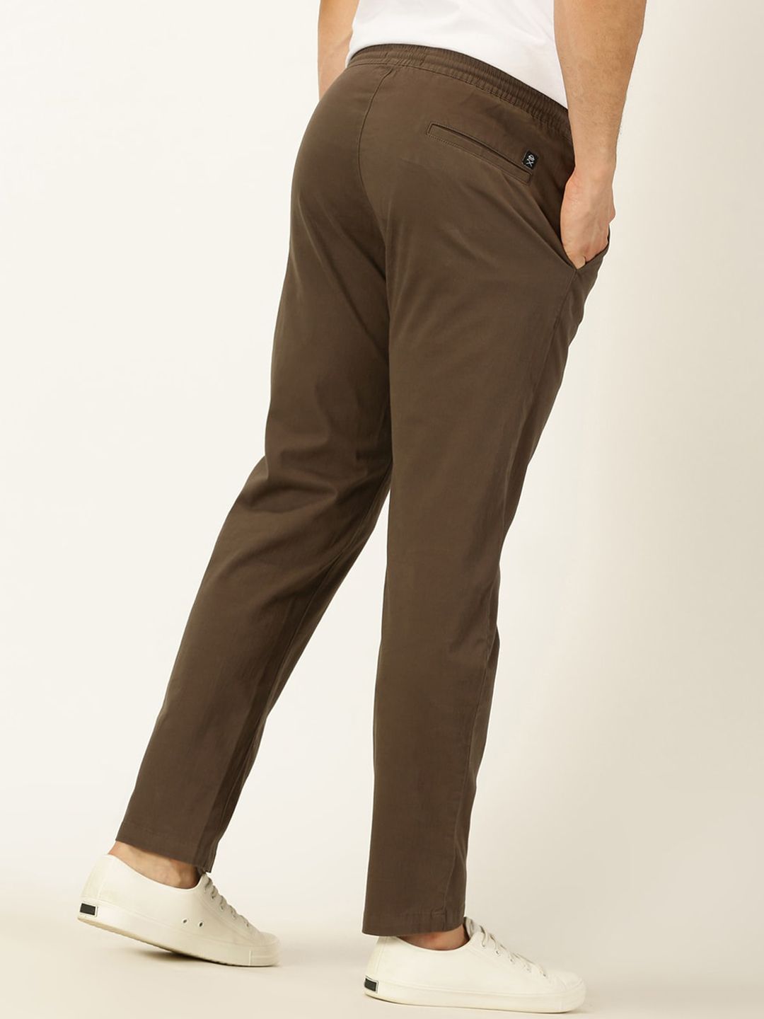 Thomas Scott Men Smart Mid Rise Cotton Chinos Trousers