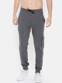 HRX by Hrithik Roshan Men Charcoal Grey Solid Slim Fit Athleisure Joggers