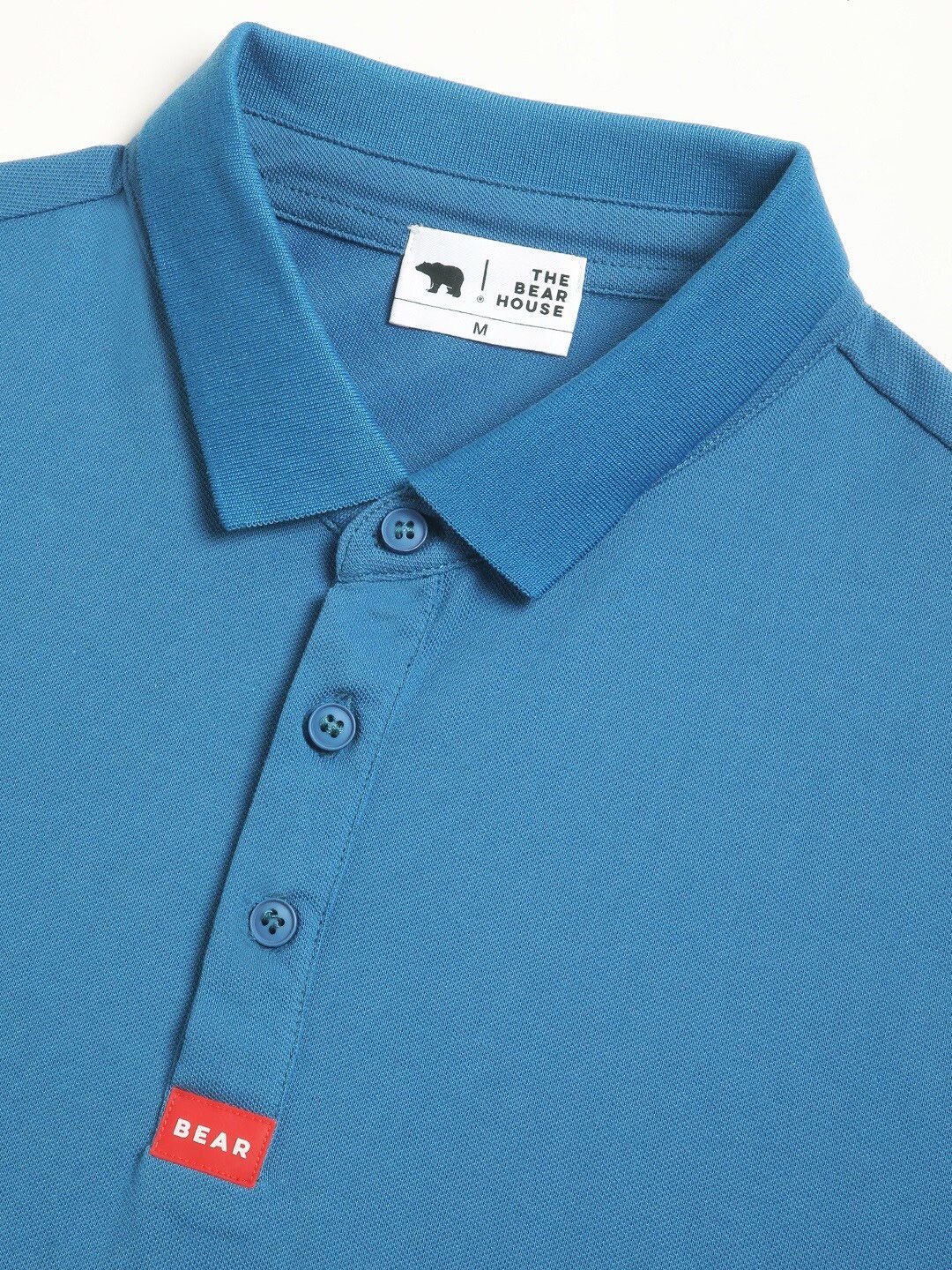 THE BEAR HOUSE Polo Collar Short Sleeves Slim Fit T-shirt