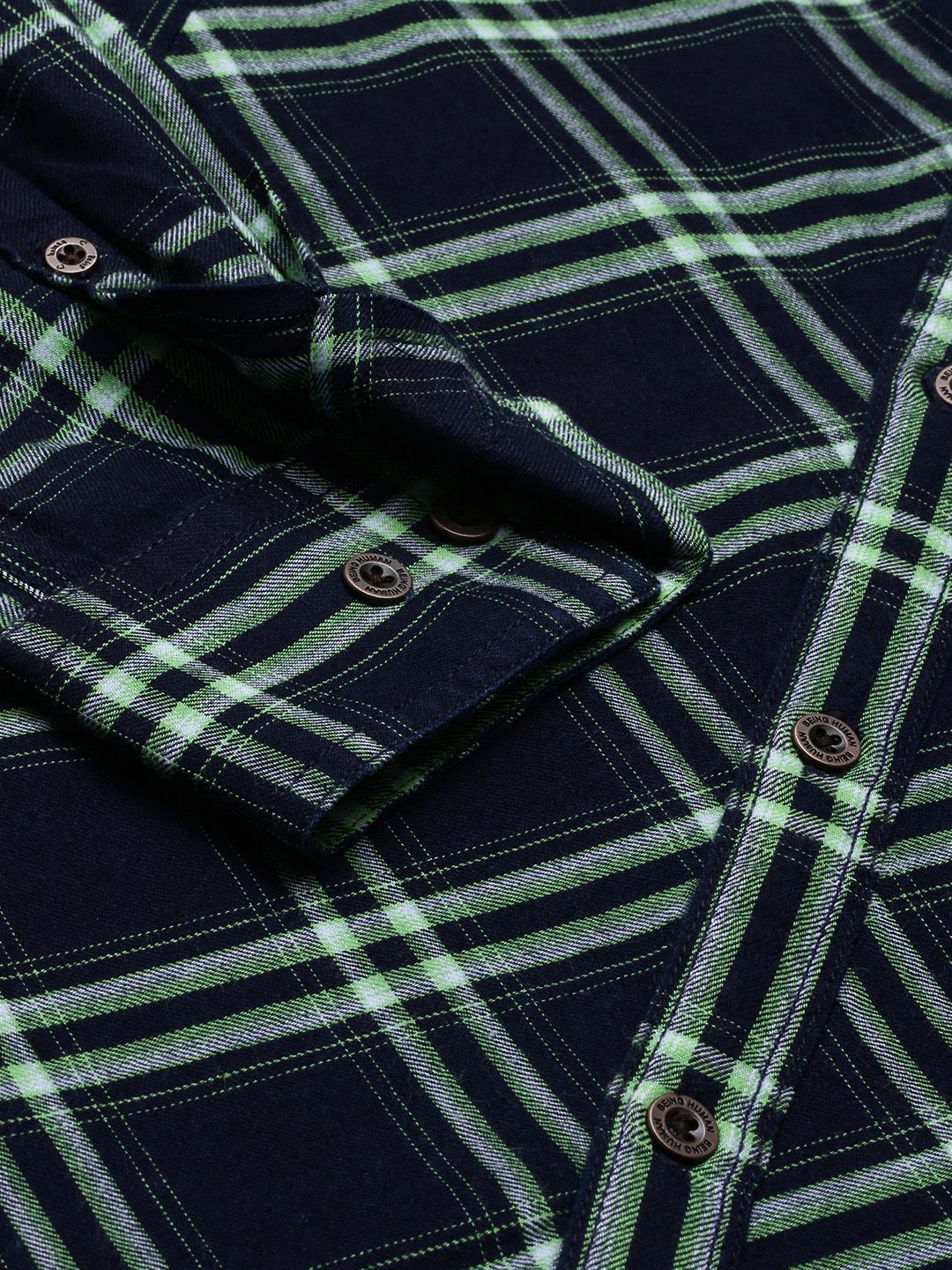 Being Human Men Pure Cotton Slim Fit Opaque Printed Casual Shirt
