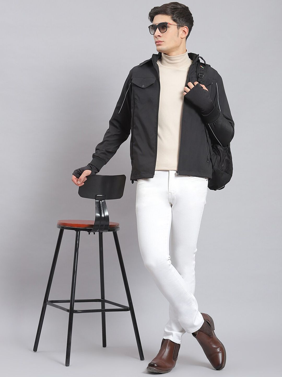 Monte Carlo Hooded Lightweight Bomber Jacket