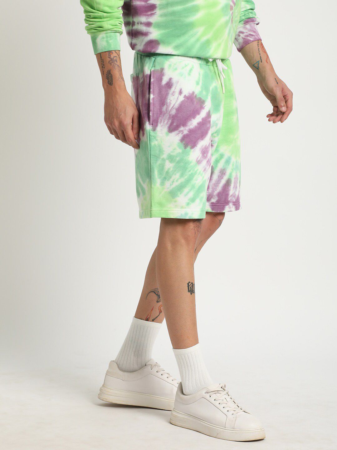 THE BEAR HOUSE Men Tie and Dye Pure Cotton Shorts