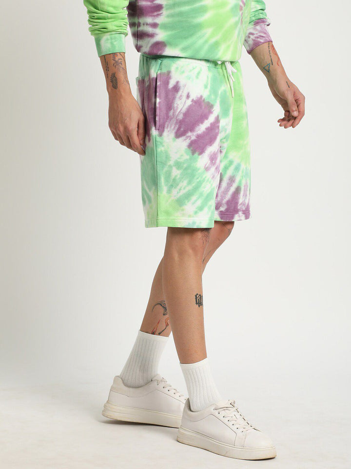 THE BEAR HOUSE Men Tie and Dye Pure Cotton Shorts