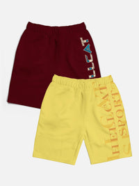 HELLCAT Boys Pack of 2 Cotton Sports Shorts