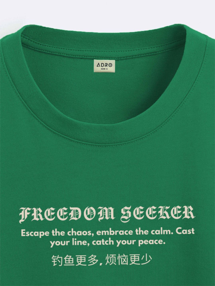 ADRO Men Typography Printed T-shirt