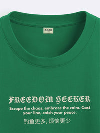 ADRO Men Typography Printed T-shirt