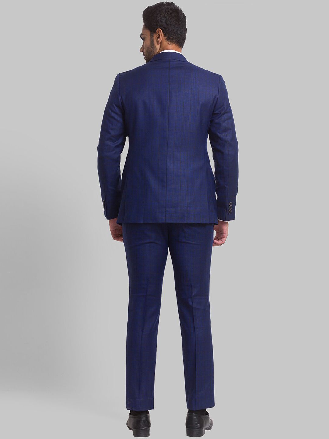 Park Avenue Men Checked Single-Breasted Super Slim-Fit 2-Piece Formal Suit