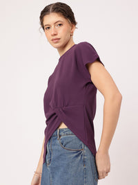 DressBerry Chic Fusion Asymmetric Hem Twisted Top