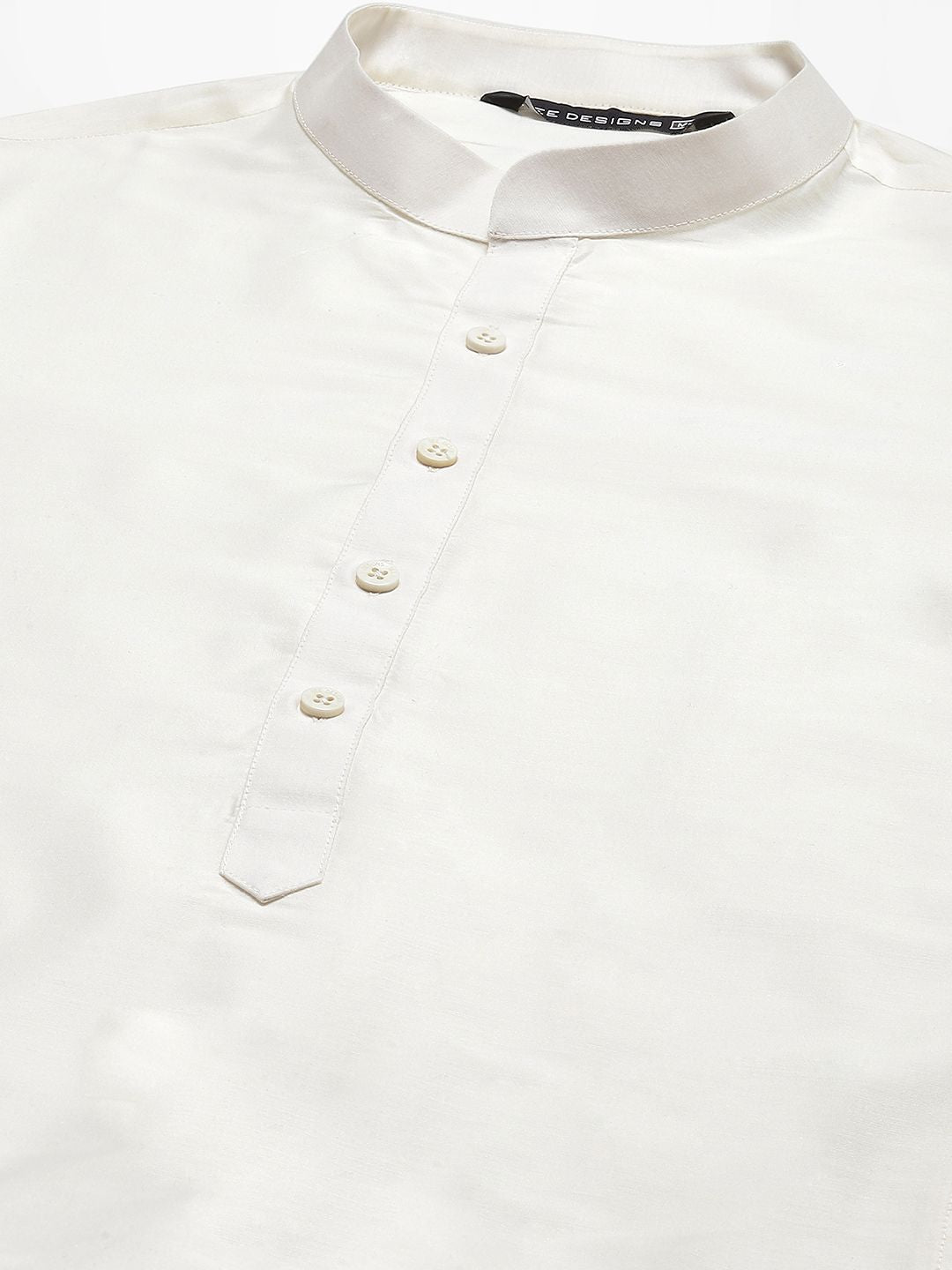 See Designs Men White Pure Silk Kurta with Pyjamas