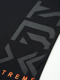 HRX by Hrithik Roshan Brand Logo Printed Rapid Dry Antimicrobial Finish Training T-shirt