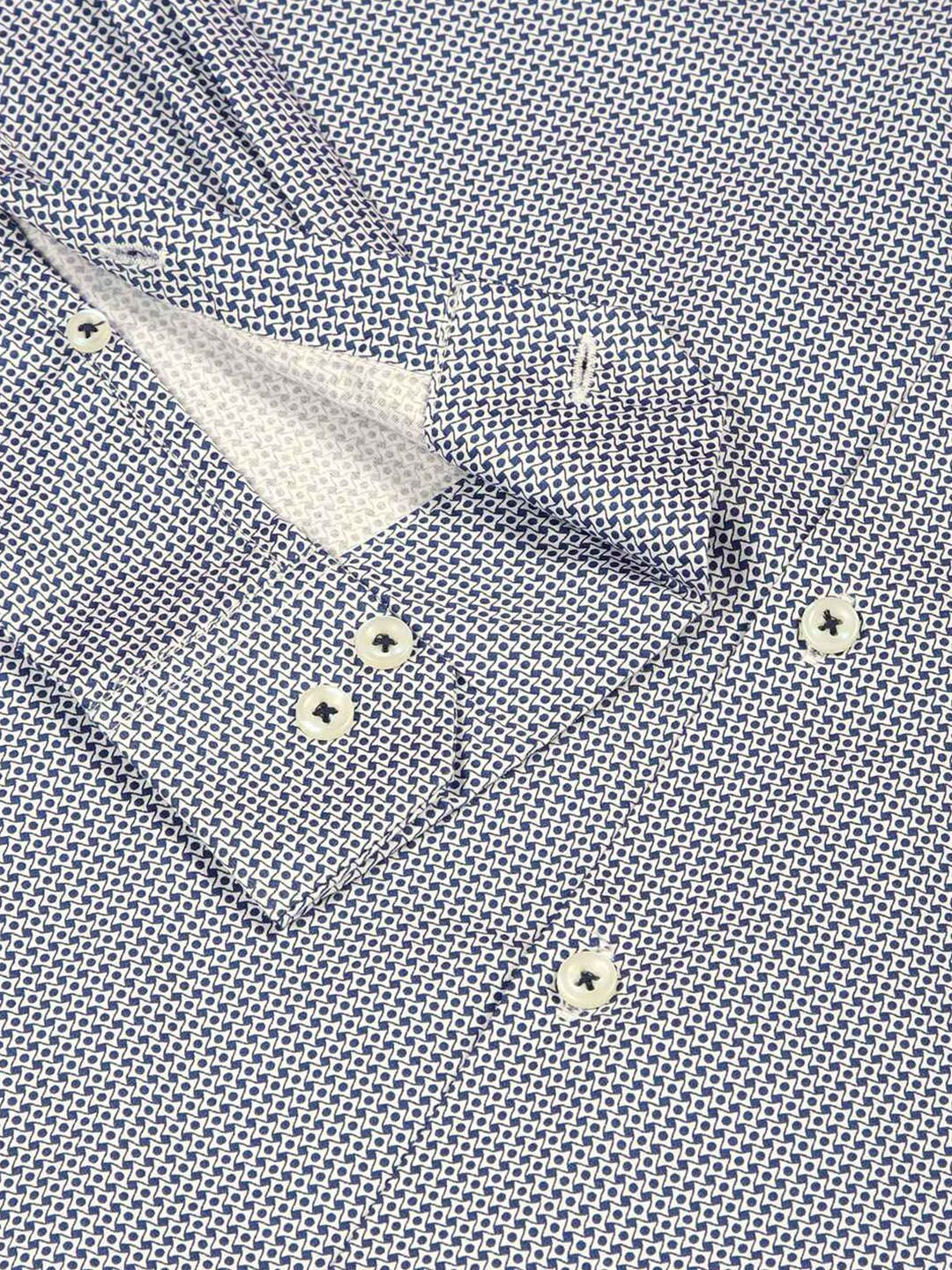 Thomas Scott Premium Slim Fit Micro Ditsy Printed Cotton Formal Shirt