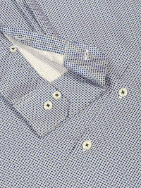Thomas Scott Premium Slim Fit Micro Ditsy Printed Cotton Formal Shirt