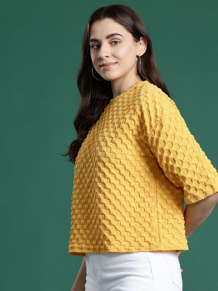 DressBerry Seersucker Boxy Top