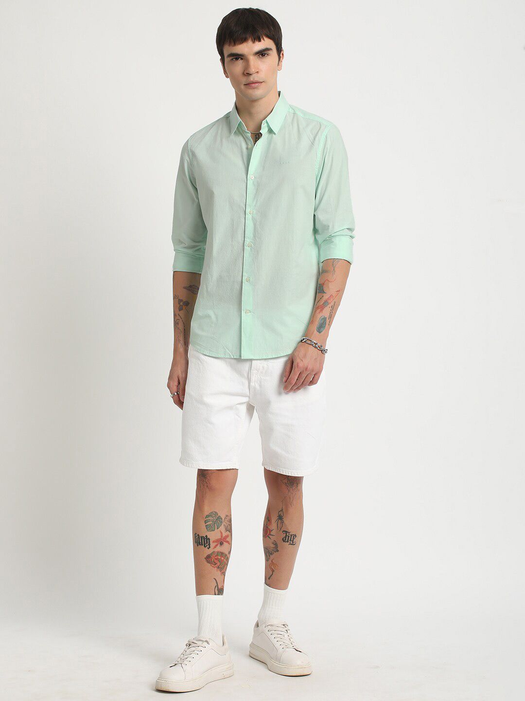 THE BEAR HOUSE Slim Fit Pure Cotton Casual Shirt
