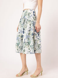 DressBerry Women Meadow Drift Crinkled Gathered A-Line Skirt