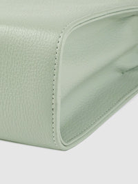 Lino Perros Sea Green Solid Structured Handheld Bag