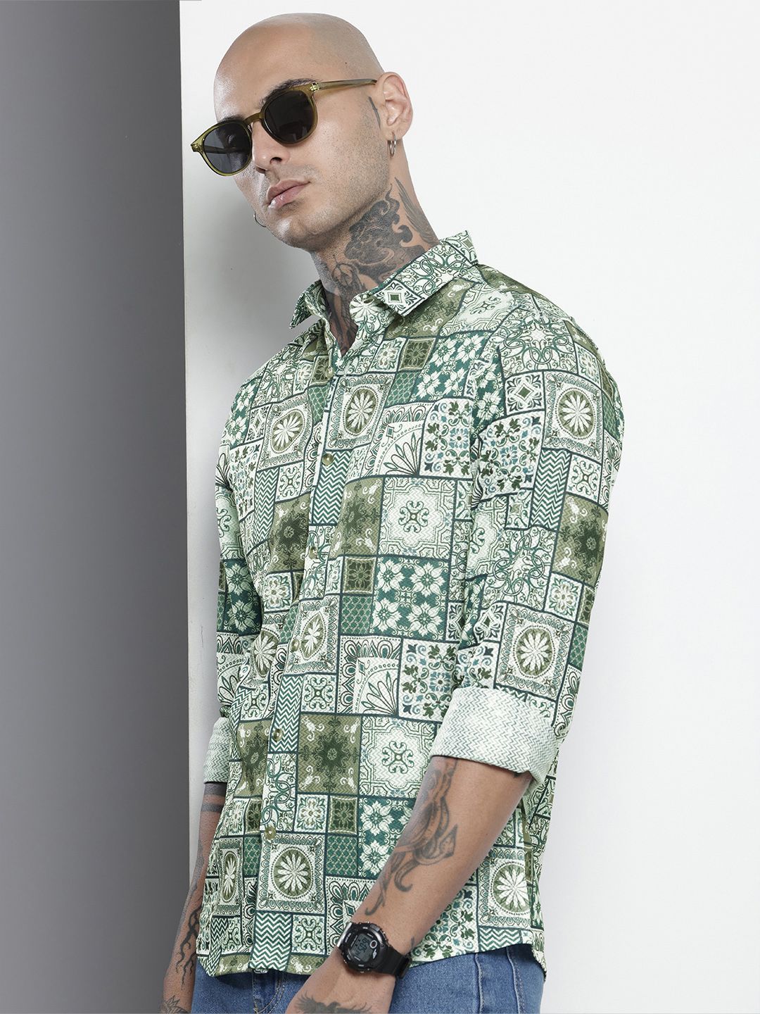 The Indian Garage Co Ethnic Motifs Printed Casual Shirt