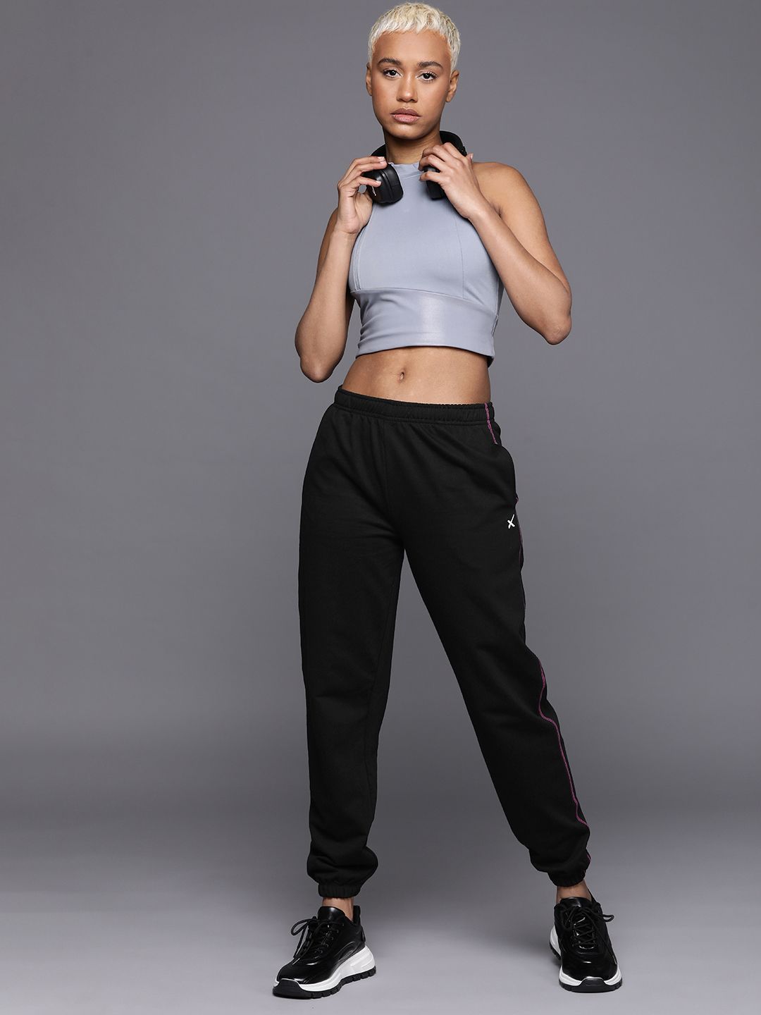 HRX by Hrithik Roshan Women Striped Detail Lifestyle Joggers