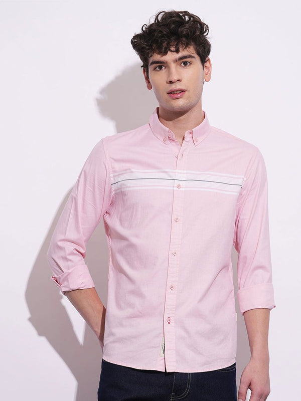 Being Human Men Classic Slim Fit Horizontal Stripes Opaque Striped Casual Shirt