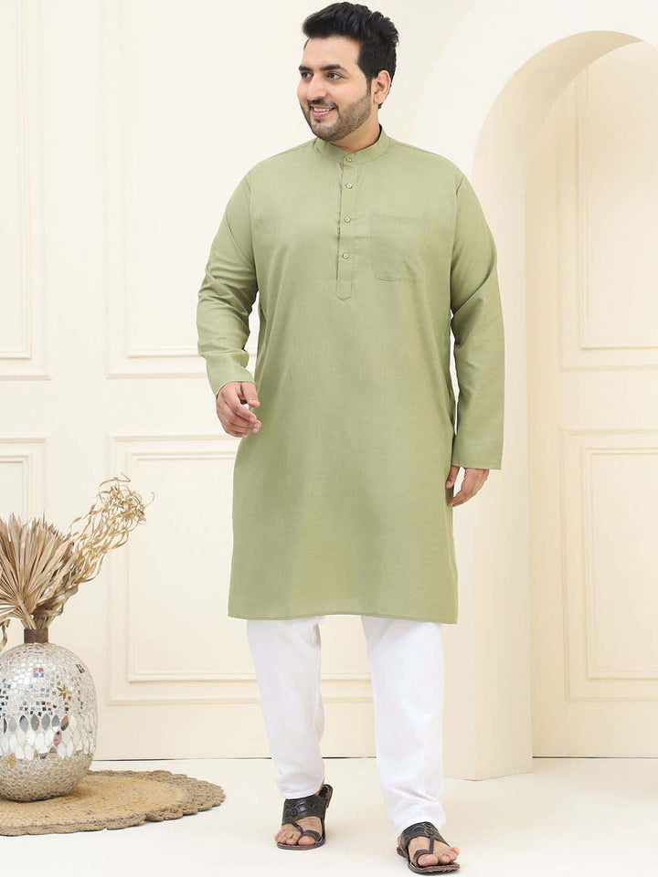 SOJANYA PLUS Plus Size Pure Cotton Kurta with Pyjama