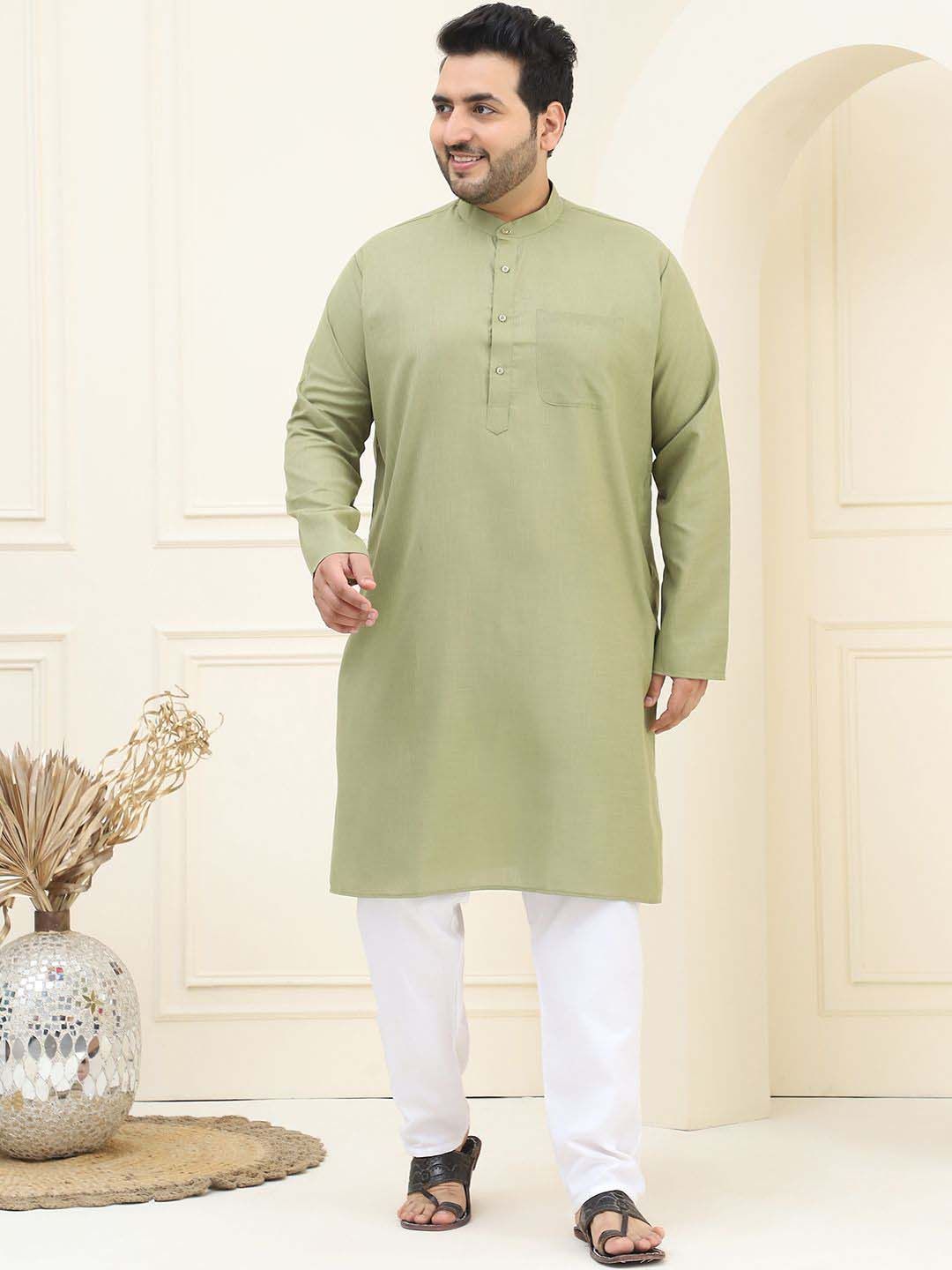 SOJANYA PLUS Plus Size Pure Cotton Kurta with Pyjama