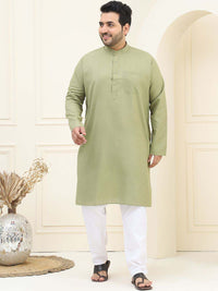 SOJANYA PLUS Plus Size Pure Cotton Kurta with Pyjama