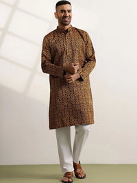 Anouk Men Ethnic Motifs Printed Regular Kurta with Trousers