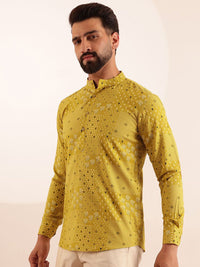 Kurta Pendek Kolar Mandarin Bercetak Motif Etnik Anouk