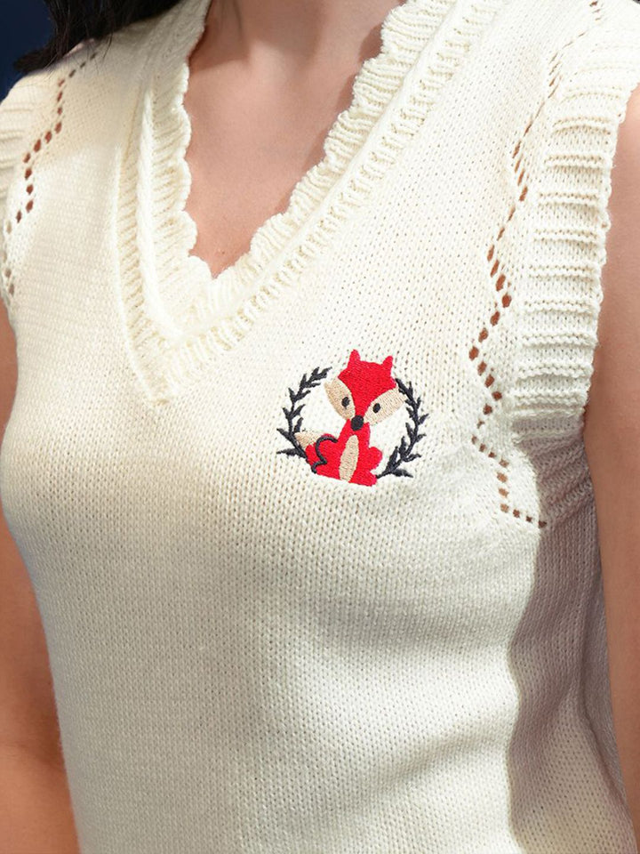 Tokyo Talkies Women Ribbed Sweater Vest