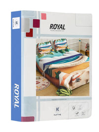 KLOTTHE Blue Abstract Printed 400 TC King Superfine Bedsheets