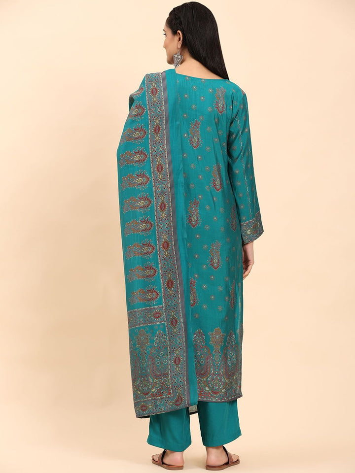 Mamicha Women Floral Printed Regular Pure Cotton Kurta with Palazzos & With Dupatta