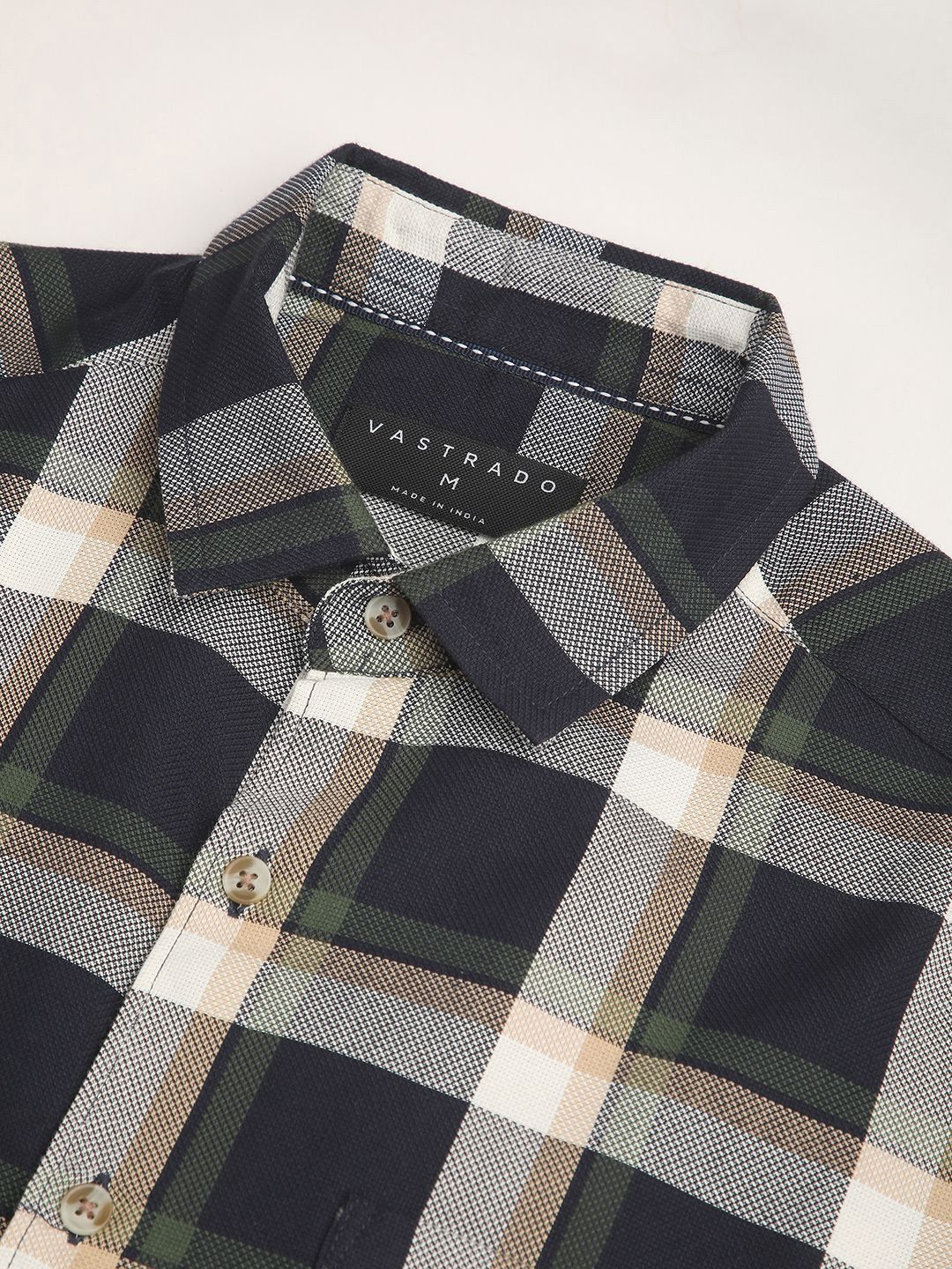 VASTRADO Men Classic Slim Fit Tartan Checks Opaque Checked Casual Shirt