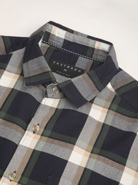 VASTRADO Men Classic Slim Fit Tartan Checks Opaque Checked Casual Shirt