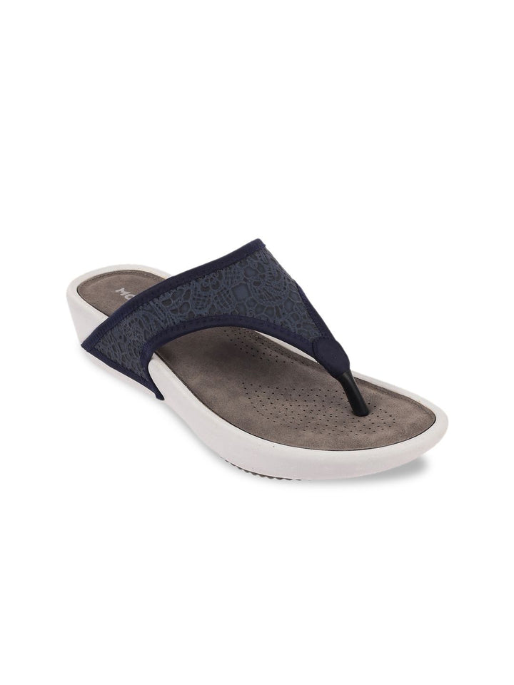 Mochi Women Textured T-Strap Flats