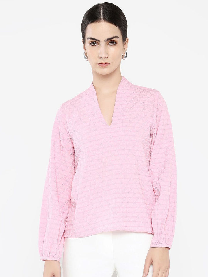 RAREISM Women Solid V-Neck Top