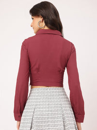 DressBerry Elegant Edge Cut-Out Fitted Top