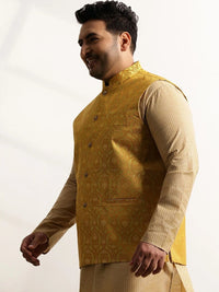 SOJANYA PLUS Woven Design Brocade Nehru Jackets