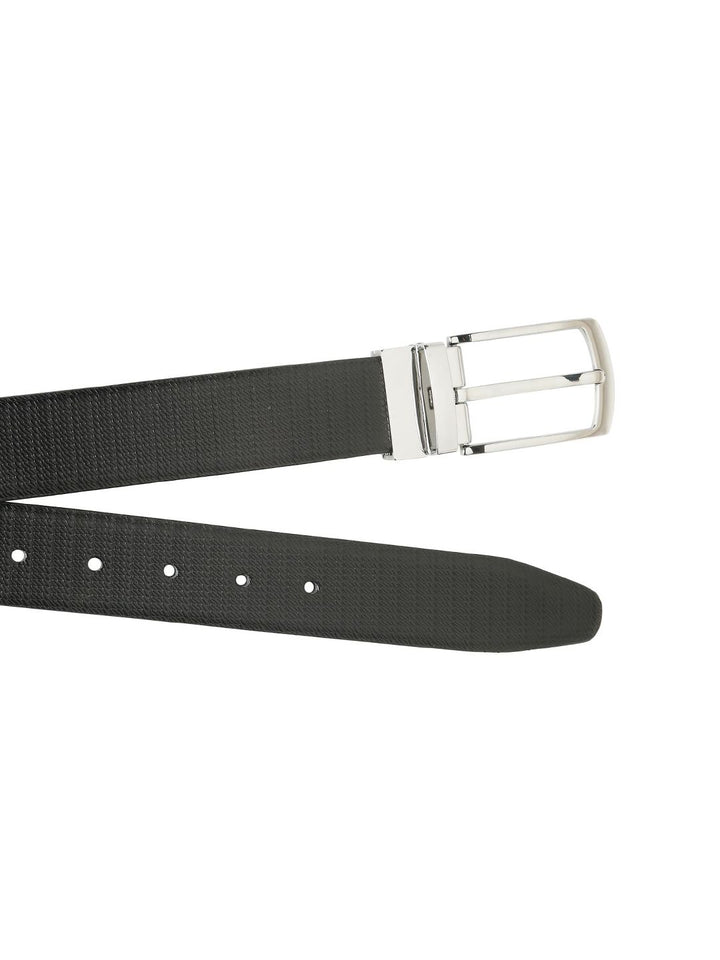 Teakwood Leathers Men Textured Leather Reversible Formal Belt