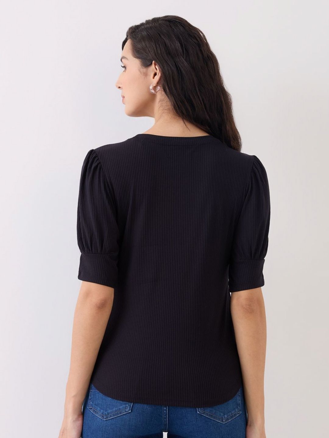SPYKAR Women Extended Sleeves Cut Outs T-shirt