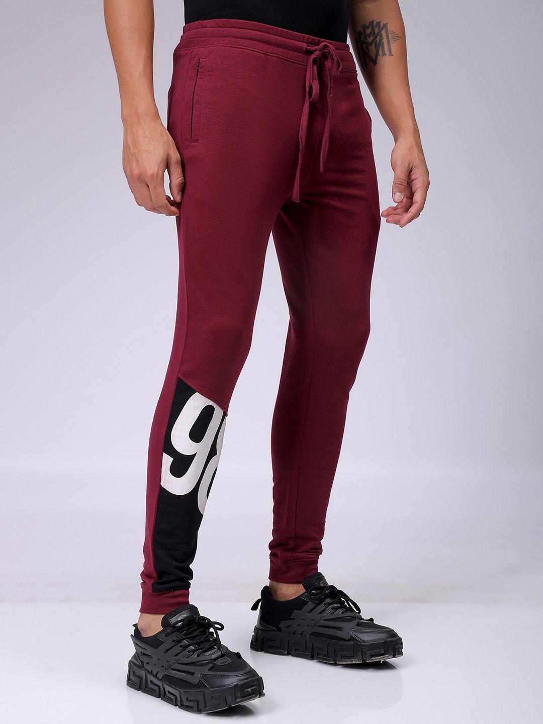 The Indian Garage Co Men Typography Mid Rise Joggers